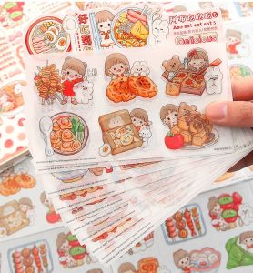 Set 10 tấm sticker họa tiết TELADO dễ thương Hình dán không thấm nước Bộ đồ chơi giấy dán siêu dính sáng tạo sổ tay lưu bút