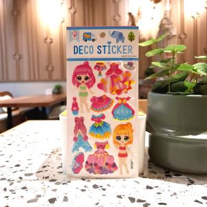 [LXE] Gambar Tempel Sticker Timbul Stiker Anak Karakter Princess Dress Up