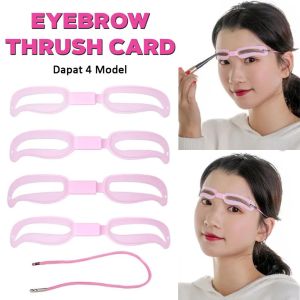 DENNOS [ Isi 12pcs ] Cetakan Alis Eyebrow Ruler Set 12 Model Cetakan Alis Dengan Tali Karet