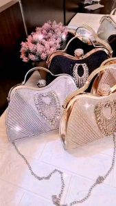 Tas Pesta MAKENNA Embellished Crystal Clutch Bag