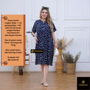 Nalla Dress Cantik /Daster Bumil busui nyaman Kekinian Motif Terbaru / Ada saku Kancing Depan