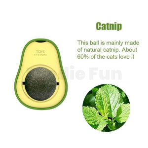 Pet Avocado Catnip Ball 360 Degree Rotation Avocado Toy Pet Interactive Kitten Toys Pet Mainan Kucing