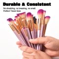 Jaf beauty makeup brush set professional women travel cosmetic kit purple pink. 
