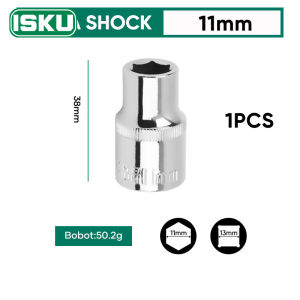 ISKU Mata Shock Kunci Sok Set Lengkap 1/2 inch 8 - 32 mm Mata sok 1/2 CR-V Steel Alat Perkakas