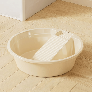 NOBLELYN Thickened Washboard Laundry Basin 2IN1 Large Capacity Underwear Cleaning Basin All-in-one Multifunctional Laundry Tub Hand Washing Clothes