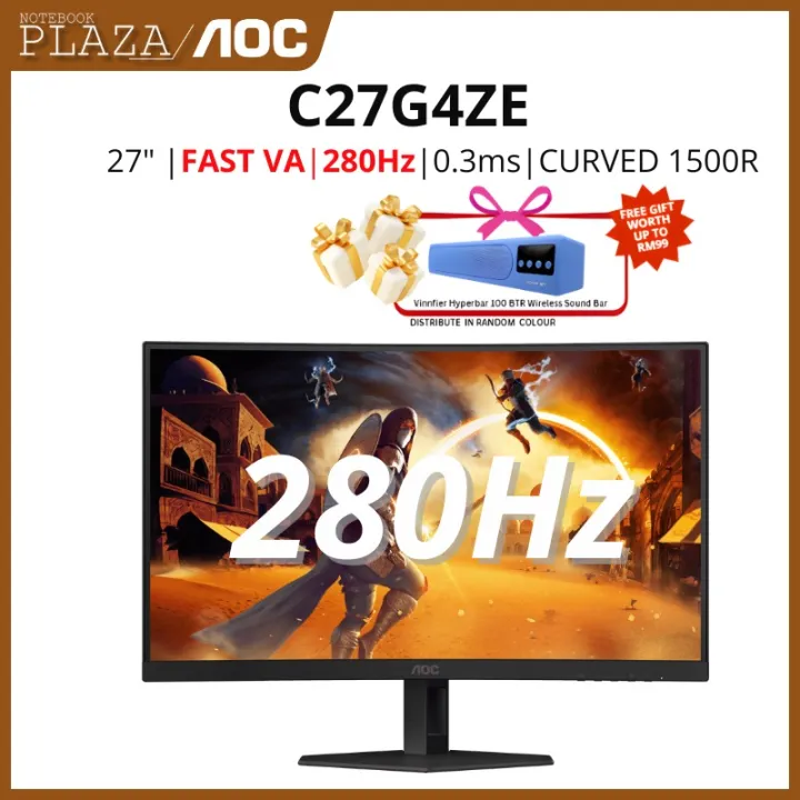 AOC C27G4ZE 27" FHD Curved Gaming Monitor ( HDMI, DP, 3 Yrs Wrty )