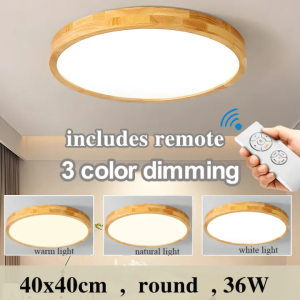 GOGEOUS ceiling lights modern design ceiling light tri color led ceiling lights with remote wood ceiling light Ultra thin led lights for living room light bedroom ceiling light for corridor balcony kitchen