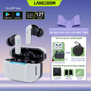 Tai nghe bluetooth Langsdom Zeta TG16 Bass mạnh Bluetooth 6.0 Hổ trợ APP Độ trễ game 45ms ANC