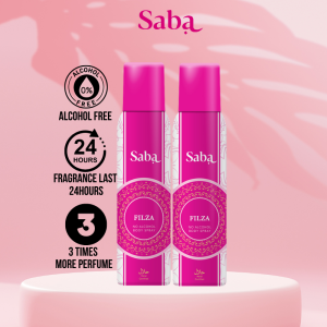 Saba Filza Halal & Vegan Perfumed Body Spray Deodorant (Pack of 2)