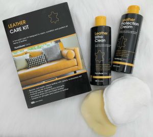 [TẶNG BÀN CHẢI] Bộ Vệ Sinh Ghế Da Và Bảo Dưỡng Ghế Da Leather Care Kit  Furniture Clinic Làm Sạch Và Tăng Độ Bề Cho Ghế Da