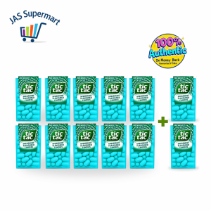 Tic Tac Spearmint Flavored Candies 12pcs x 14.5g – Refreshing Breath-Freshening Mints