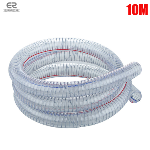 1 Fuel Transfer Pipe Flexible Anti-Static PVC Steel Wire Hose Diesel Gasoline Transfer Transparent Bellows