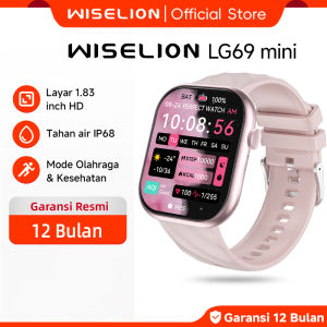 Wiselion LG69 Smartwatch Pria Dewasa 45mm - Layar AMOLED 2.01" HD Monitor Detak Jantung Tahan Air IP67 Baterai Besar Notifikasi Pesan - Garansi 12 Bulan