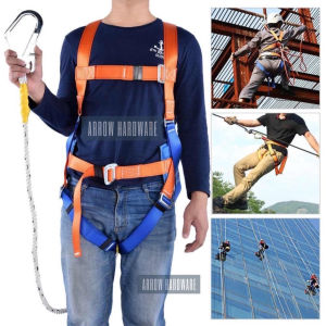 Double Large Hook Fall Protection Harness Full Body Safety Harness Construction Adjustable Belt