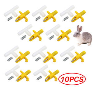 10/20/50 Sets Rabbit Nipple Drinker Set Automatic Rabbit Waterer Feeder