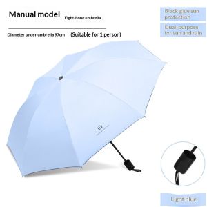 Calcenubes Hướng dẫn sử dụng tám xương chống nắng tia cực tím mưa hoặc tỏa sáng dual-sử dụng ô thép sườn dày NC vải tri-gấp thiết kế di động