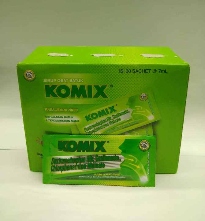 Komix Sirup Obat Batuk Ml Sachet Rasa Jeruk Nipis Lazada Indonesia