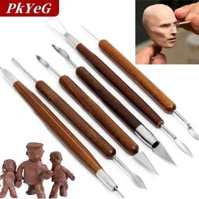 [COD] PkYeG 6pcs Clay sculpting WAX แกะสลักเครื่องปั้นดินเผา DIY เครื่องมือ shapers Polymer Modeling Gift