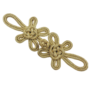 Elegant Handmade Chinese Knot Buttons for Traditional Cheongsam Accessories Golden Buttons Fastener