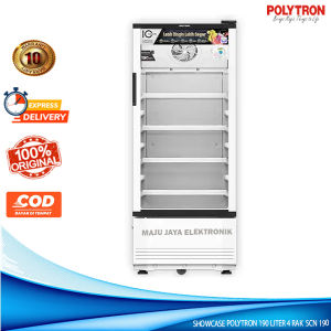 Showcase POLYTRON SCN 190 Pintu Anti Embun No Frost 190 Liter 4 Rak
