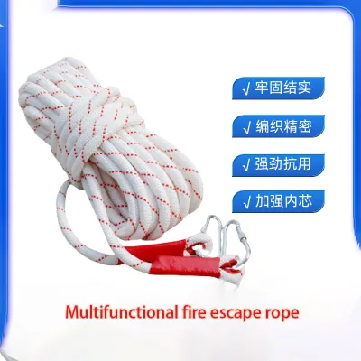 14mm High-Altitude Safety Climbing Rope with Hooks for Rock Climbing Outdoor Work Emergency Rescue - Durable Weather-Resistant Multi-Purpose