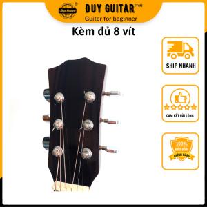 Bộ Khóa đàn guitar Acoustic - Khóa sắt màu bạc kèm vít và lót khóa Duy Guitar Store phụ kiện guitar giá tốt