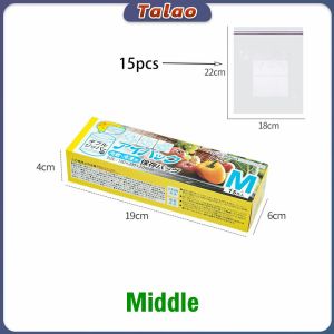 Talao Resealable Plastic Packaging bag Zip lock Plastic zip-lock pouch food storage S/M/L