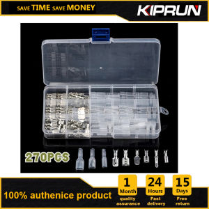 [Hàng Có Sẵn] KIPRUN 270 Cái Đầu Nối Càng Cua Đực Cái Khối Thiết Bị Đầu Cuối Uốn Dây Với Ống Bọc Cách Điện Bộ Phân Loại 2.8Mm 4.8Mm 6.3Mm