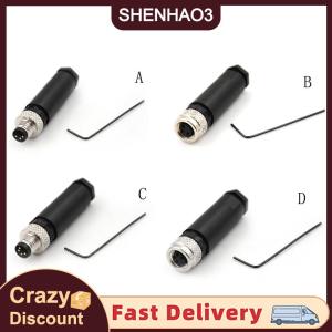 【SHENHAO3】 Đầu nối cảm biến đầu nối ren Vít Đực M8 đầu cái 3 4 chân loại A