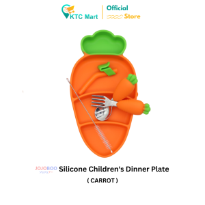 JOJOBOO Piring Makan Anak Bayi Silicone Children Dinner Plate Piring Makan Tempat makan Anak Bayi Silicone Food Grade Anti-Slip