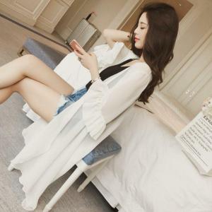 BestStore - Cardigan Long Sleeve Koren Style / Cardigan Transparan Polos / Cardigan Kekinian /