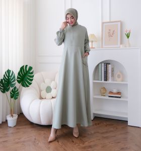 PUTRI AISYAH GAMIS - GAMIS WULAN POLOS - DRESS MUSLIMAH