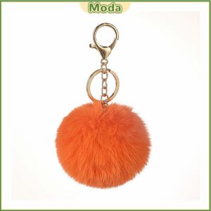 Moda Simple Versatile Plush Keychain Pendant Female Style Imitation Rex Rabbit Fur Ball Schoolbag Student Cute Keycha