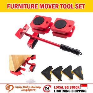 Furniture Mover Tool Set | 4 Swivel Dollies & Lifter for Sofa Cabinet & Appliances