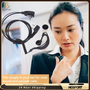 【HOSPORT】5Pcs 2 Pin Earpiece Security Headset Comfortable Walkie Talkie Earpiece Universal Walkie Talkie Accessories