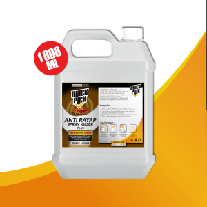 QUICKPICK ANTI RAYAP SPRAY UNTUK KAYU [BONUS 250ML] 1L 100ML Obat Semprotan Racun Pembasmi Penghilang Rayap Tanah Basah Bahan Pengawet Kayu Cairan Anti Termite untuk Kusen Jendela Tembok not Wiselie Seroxil Racoon Arap TERMURAH PALING AMPUH