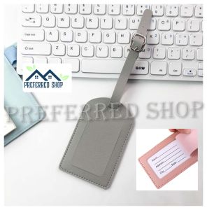 PREFERRED SHOP 1pcs Airplane Suitcase Tag Soft Holiday Travel Airplane Check-in PU Leather Boarding Pass
