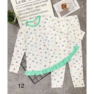 (22-45kg) bộ babydoll tay dài quần dài bé gái thun borip mềm co giãn tốt 226