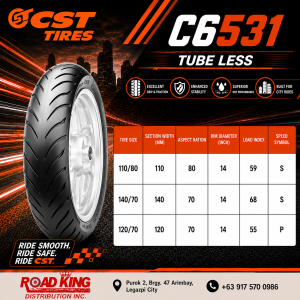 CST TIRES-TUBE LESS SCOOTER C6531 PATTERN