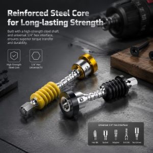 ZYJC 2/5Pcs ic Spring-Loaded Screwdriver Bits Detachable Limit Ring Ring Positioning Screw Holder for Drill Positioning Bits PH2 Cross Wall Screw Bits Screw Retaining Tool