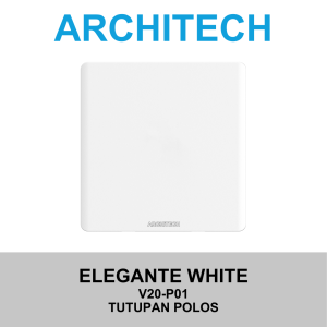 Architech Elegante White V20-P01 White Sakelar - Saklar Tutupan Polos