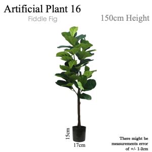 ⭐FIDDLE FIG⭐ Artificial Plant Decor Tree Indoor Plant Decoration Plant Home Decor Office Plant Lobby Plant Decoration Artificial Greenery Indoor Tree Artificial Plant Decoration Indoor Plant Decor for Home Office Hotel Lobby Interior Decoration