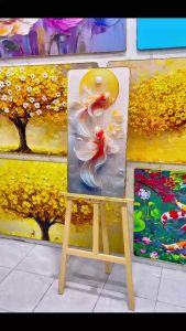 Tranh Cá Chép Cao Quý Tranh Treo Tường Tranh Canvas Tranh Tráng Gương Tranh Phòng Khách