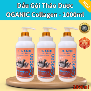 OGANIC Hair Artist - Dầu Gội Thảo Dược Collagen 1000ml Chiết Xuất Thảo Mộc Giúp Tóc Mềm Mượt Chất Lượng Cao