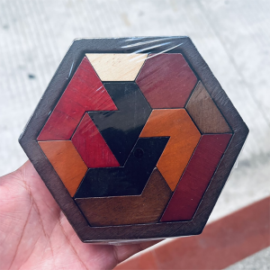 MIA เกมปริศนา หกเหลี่ยม รูปทรงเรขาคณิต ทีเซอร์สมองไอคิว กระดานปริศนา Tangram บอร์ด ของเล่นเพื่อการศึกษา