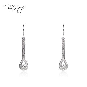 Romantic Paris Earrings Embellished with Crystals  Rhodium Plated