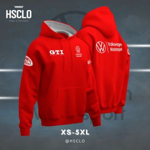 Hoodie Sweater Jumper HSCLO VW GTI RED HOODIE Bahan Fleece Jaket Lengan Panjang Ukuran Jumbo Big Size XS S M L XL XXL 3XL 4XL 5XL