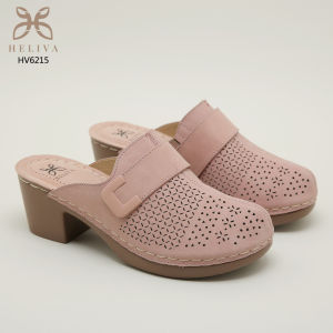 HELIVA KARIN Sepatu Platform Wanita Slip On Hak 6cm Motif Laser Cut HV6215