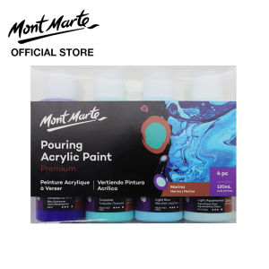 Mont Marte Pouring Acrylic Paint Set Premium 4pc x120ml (4.05oz)