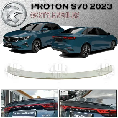 PROTON S70 2024 OEM OE STYLE SPOILER MATERIAL ABS UNPAINT TOP SPOILER REAR OE SPOILER S70 SPOILER S70 CAR BODYKIT
